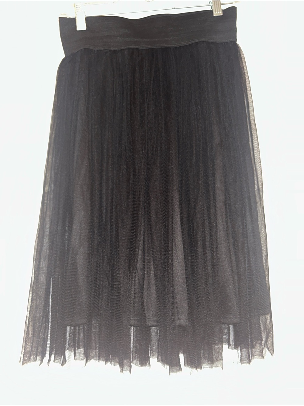 Living Doll Black Tulle Tiered Mesh Midi Skirt M Layered Fairycore Romantic
